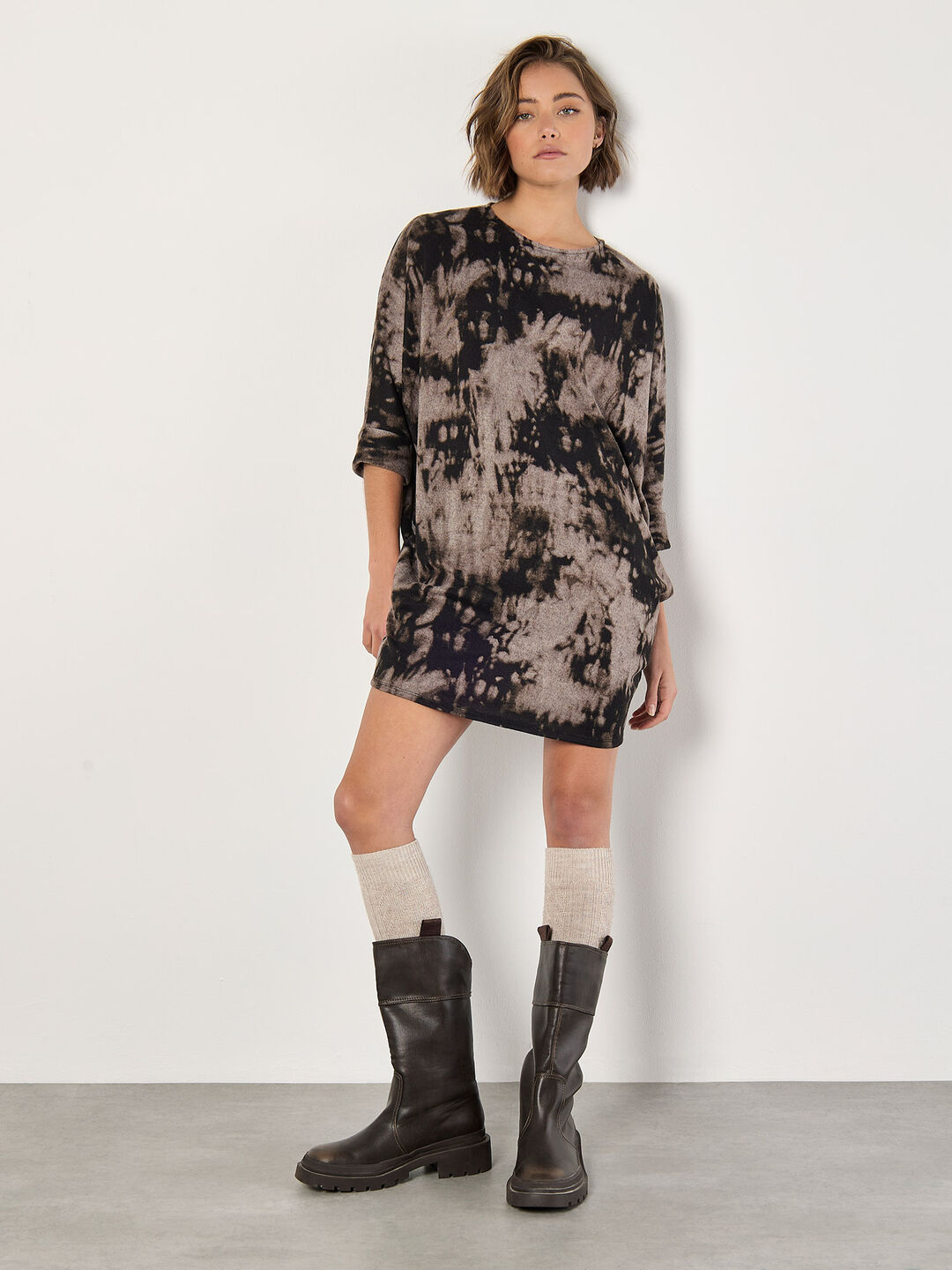 Image of Tie Dye Knit Mini Dress