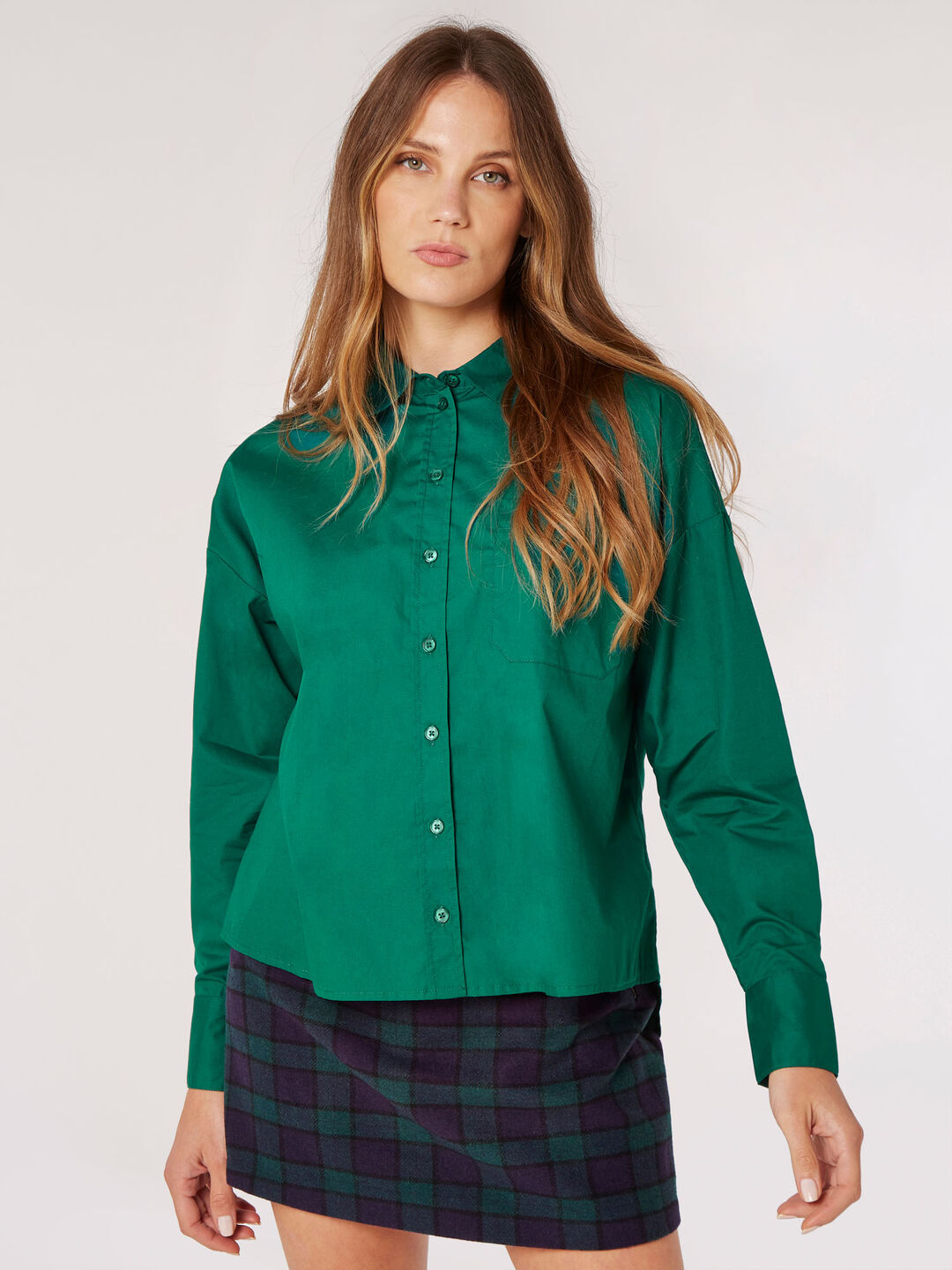 Image of Oversized Cotton Poplin Shirt