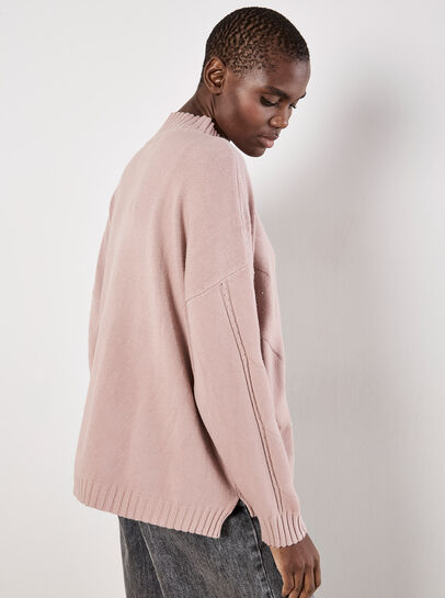 Rhinestone Embellished Fine Knit Jumper