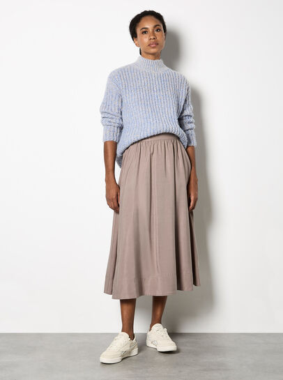 Mock Neck Soft Chunky Knit Jumper