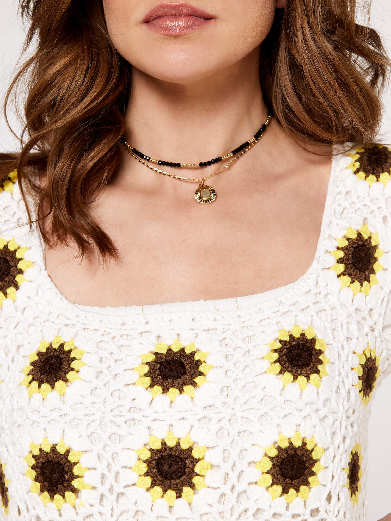 Sunflower crochet top top