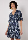 Painterly Hearts Mini Dress, Navy, large