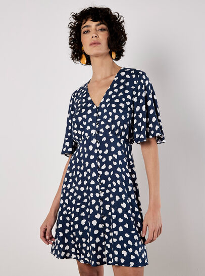 Painterly Hearts Mini Dress
