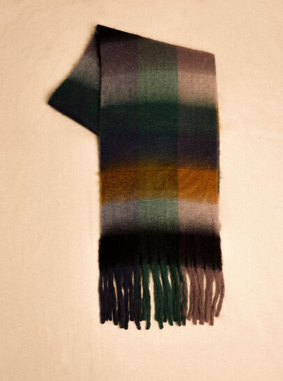Check Colour Block Scarf
