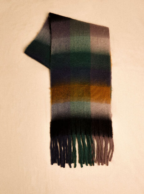 Check Colour Block Scarf