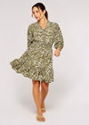 Zebra Mini Dress, Khaki, large
