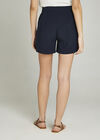 Structured A-Line Shorts, Navy, large