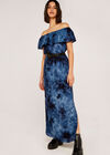 Bardot Tie Dye Maxi Dress, Navy, large
