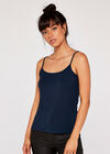 Jersey Cami Top, Navy, large