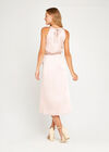 Halter Neck Wrap Dress, Pink, large
