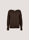 Soft Jersey Knit Top, Brown, large