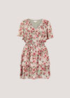 Watercolour Floral Chiffon Mini Dress, Mint, large