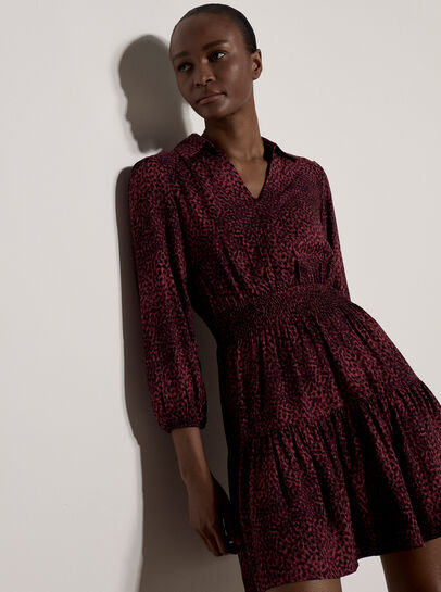 Blurred Spot Shirt Mini Dress