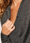 Lurex Overlap Mini Dress, Light Grey / Silver, large