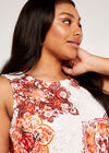 Curve Mandala Placement Lace Shift Dress, Orange, large