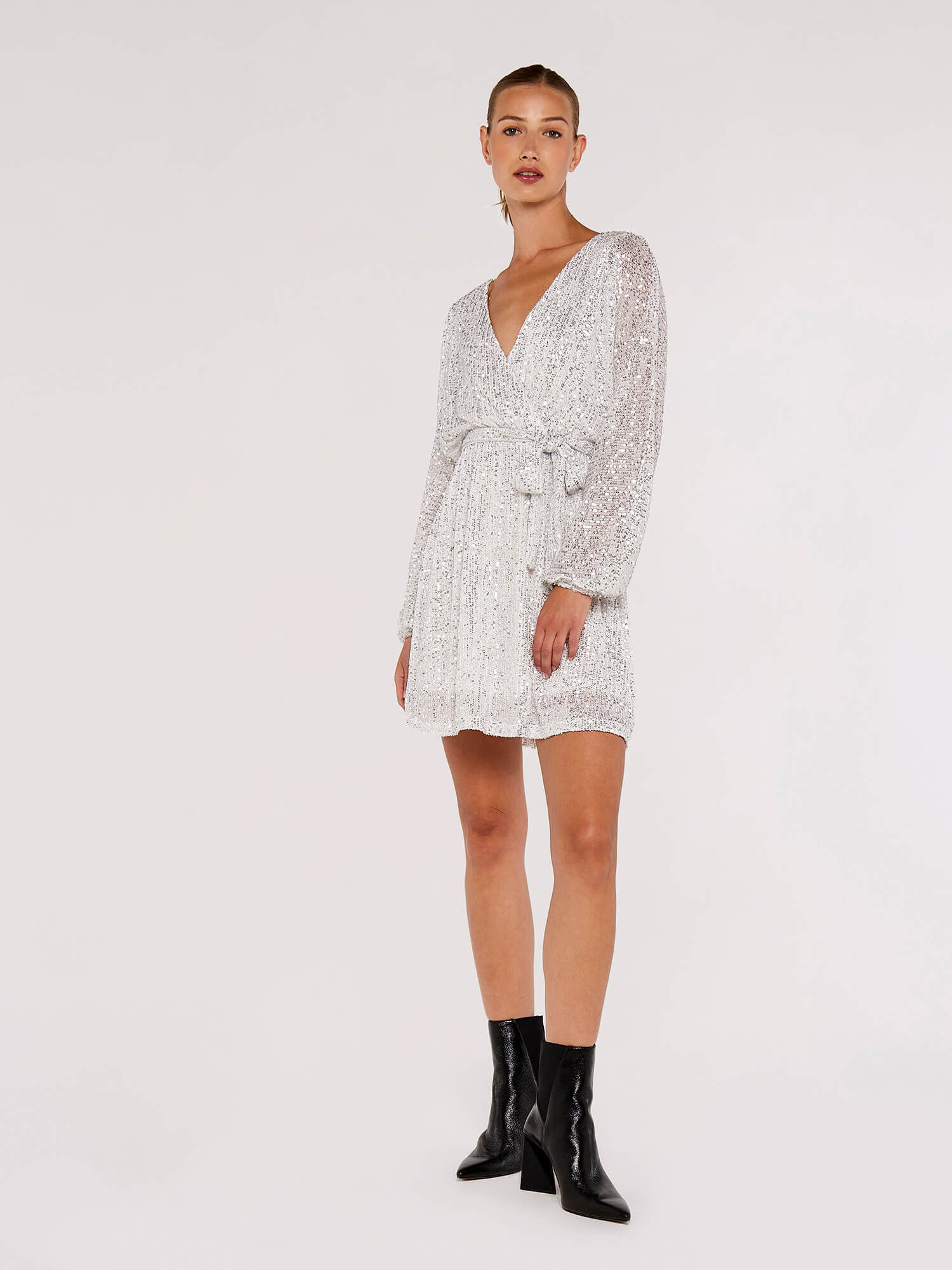 Silver 2025 batwing dress