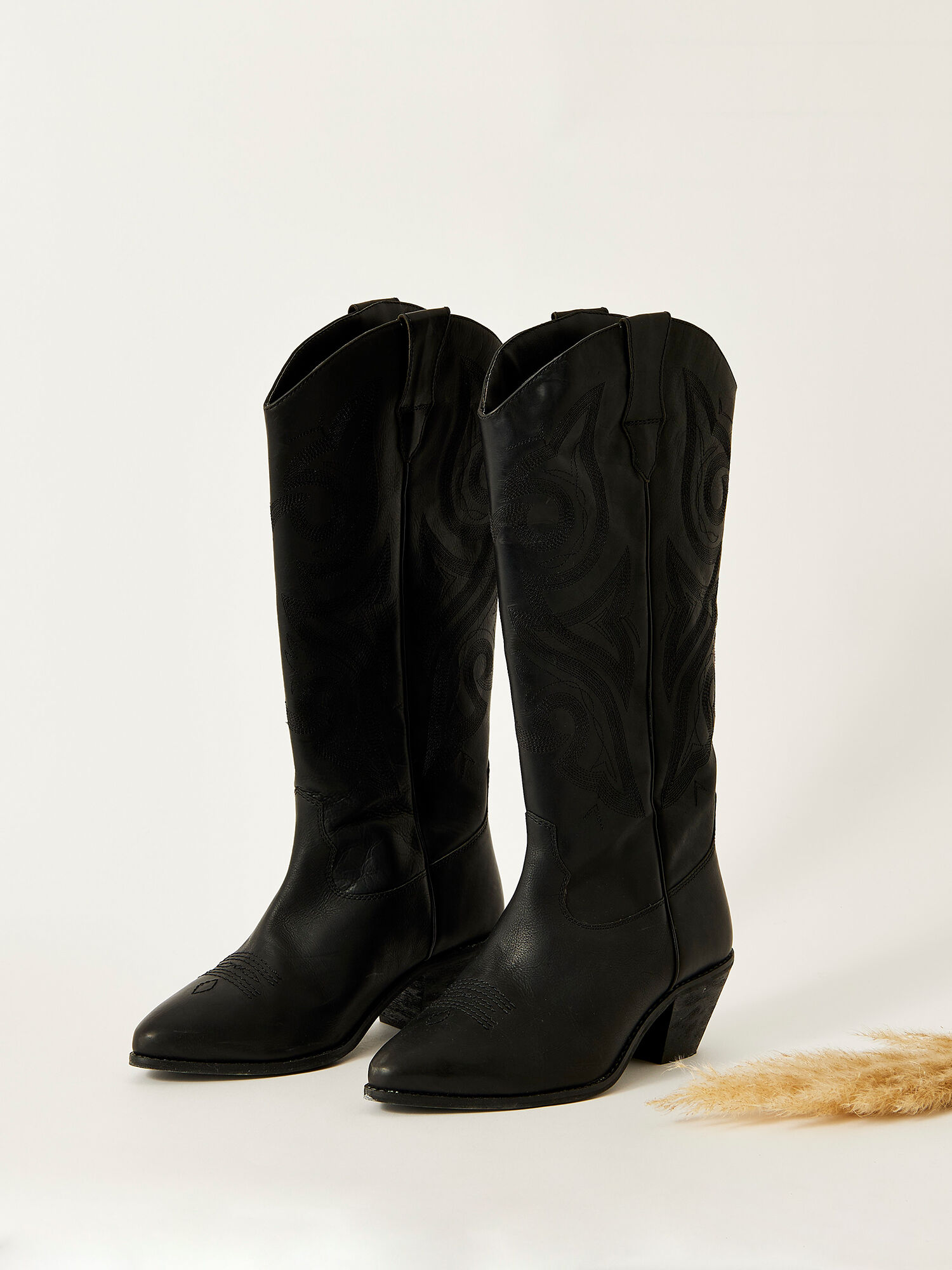 Womens soft cheap leather cowboy boots