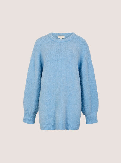 Soft Boucl&eacute; Oversized Long Jumper