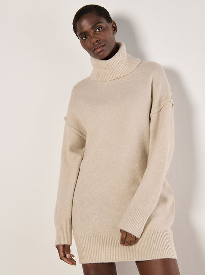 Exposed Seam Jumper Mini Dress