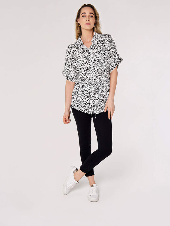 Ikat Dot Drawstring Shirt | Apricot Clothing