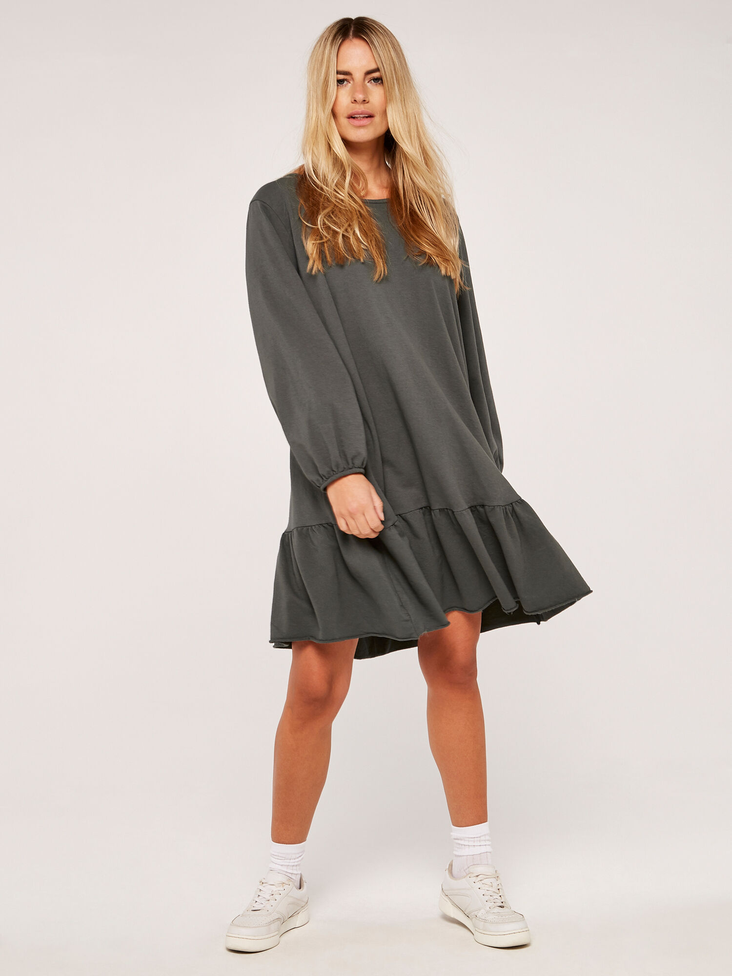 Grey smock shop dress