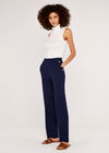 Ribbed Trouser with Gold Buttons, Navy, large