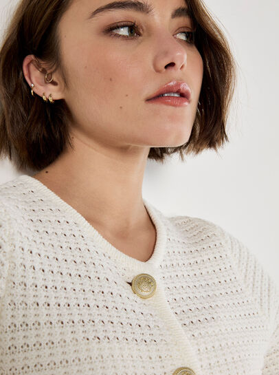 Waffle Knit Cardigan