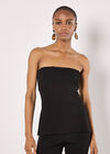 Bandeau Side Split Top, Black, large