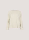 Jacquard Knit Jersey Top, Stone, large