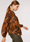 Medow Chiffon  Blouse, Brown, large