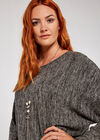 Grey Necklace Batwing Top, Dark Grey - Charcoal, large