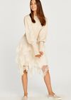 Mesh Skirt Jumper Dress, Stone, large