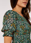 Ditsy Spray Midi Dress, Green, large