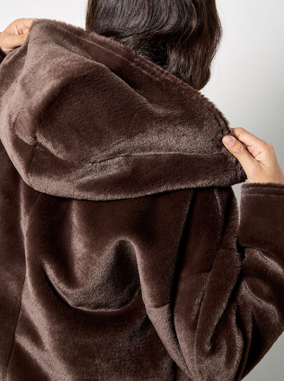 Reversible Faux Fur Suede Jacket