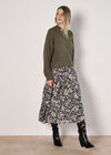Camo Floral Midaxi Dress, Stone, large