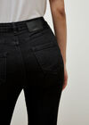 Button Detail Skinny Jeans, Black, large