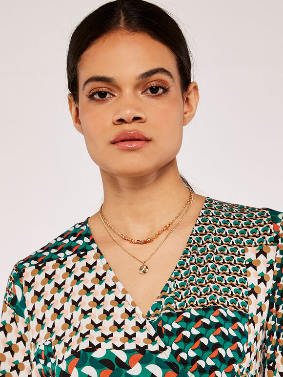 Chipping Choker Necklace, Gold, large
