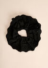 Broderie Anglaise Scrunchie, Black, large