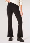 Metallic Sparkle Jersey Flares, Black, large