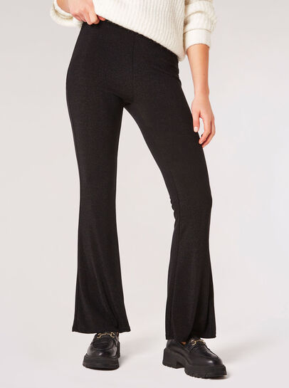 Metallic Sparkle Jersey Flares