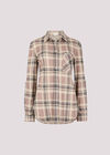 Waffle Jersey Check Shirt, Pink, large