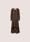 Paisley Floral Maxi Dress, Black, large