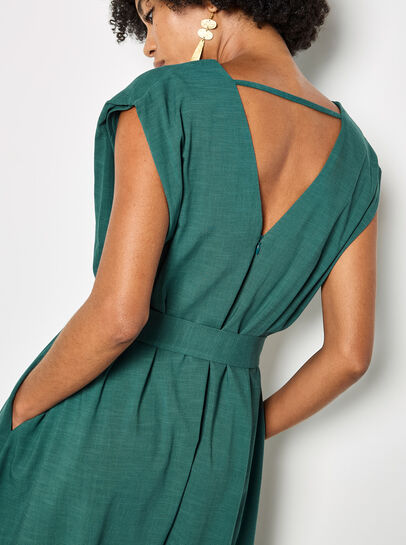 Cotton Blend Wide-Leg Jumpsuit