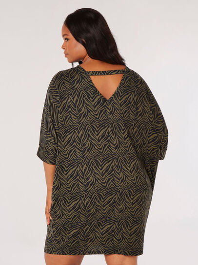 Curve Zebra Cocoon Mini Dress