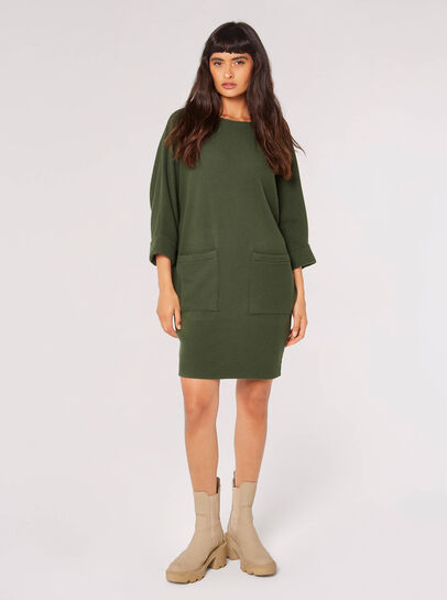 Ribbed Knit Cocoon Mini Dress