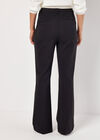 Ponte Seam Detail Straight Leg Trousers, Black, large
