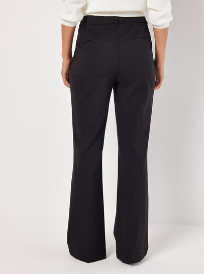 Ponte Seam Detail Straight Leg Trousers