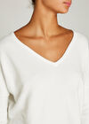 Ribbed Oversized Jumper, Cream, large