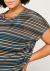 Fine Crochet Multistripe Top+, Green, large
