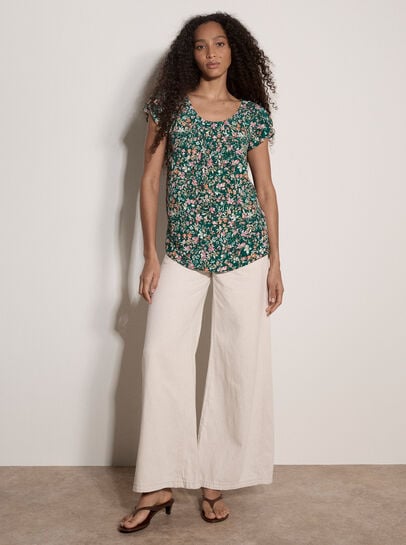 Ditsy Floral Print Top